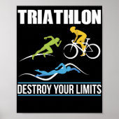 Triathlon Destroy Your Limits Run Bike Swim ポスター (正面)