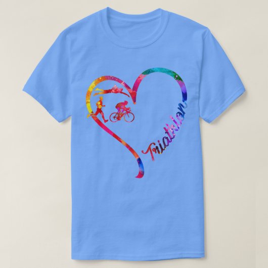 Triathlon heart tシャツ (デザイン正面)