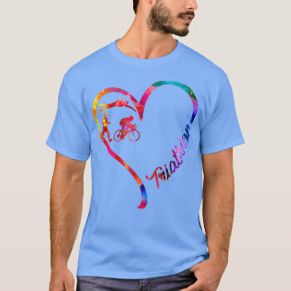 Triathlon heart tシャツ