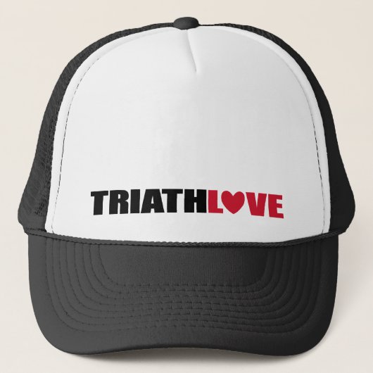 Triathlon Love for swimmers, Cyclers and Runners キャップ (正面)