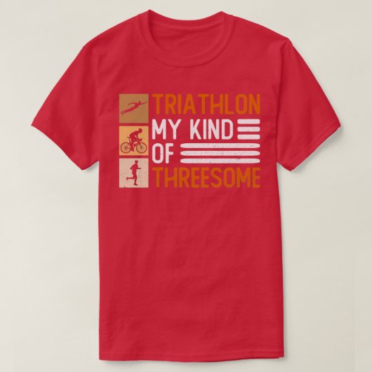 Triathlon My Kind Of Threesome Triathlon Training Tシャツ (デザイン正面)