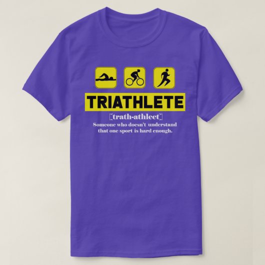 Triathlon Sports for a Swimmer Cyclist amp Runner Tシャツ (デザイン正面)