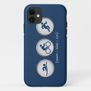 Triathlon Swim-Bike-走iPhone 5ケース(海軍) iPhone 11 ケース