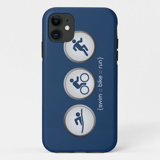 Triathlon Swim-Bike-iPhone走 5ケース(ネイビー) Case-Mate iPhoneケース (裏面)