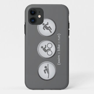 Triathlon Swim-Bike-iPhone走 5ケース（灰色） iPhone 11 ケース