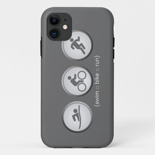 Triathlon Swim-Bike-iPhone走 5ケース（灰色） Case-Mate iPhoneケース (裏面)