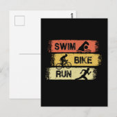 Triathlon - Swim Bike Run ポストカード (正面/裏面)