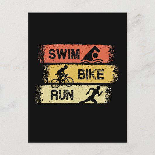 Triathlon - Swim Bike Run ポストカード (正面)