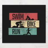Triathlon - Swim Bike Run リキュールボトルラベル (シングルラベル)