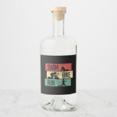 Triathlon - Swim Bike Run リキュールボトルラベル (正面)