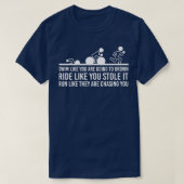 Triathlon Swim Bike Run Funny Quotes Gift Idea Tシャツ (デザイン正面)