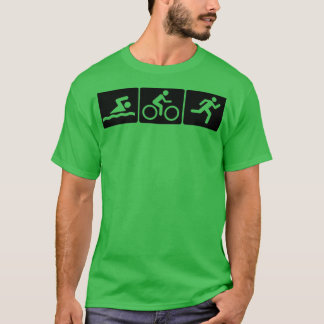 Triathlon Swim Bike Run Sticker Tシャツ