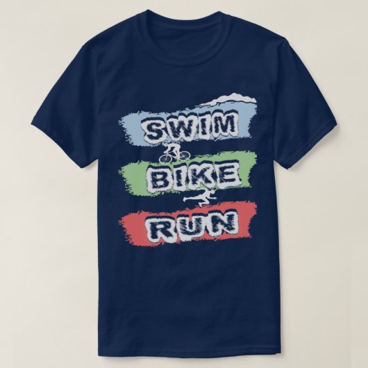 Triathlon Swim Bike Run Triathlete 59 Tシャツ (デザイン正面)