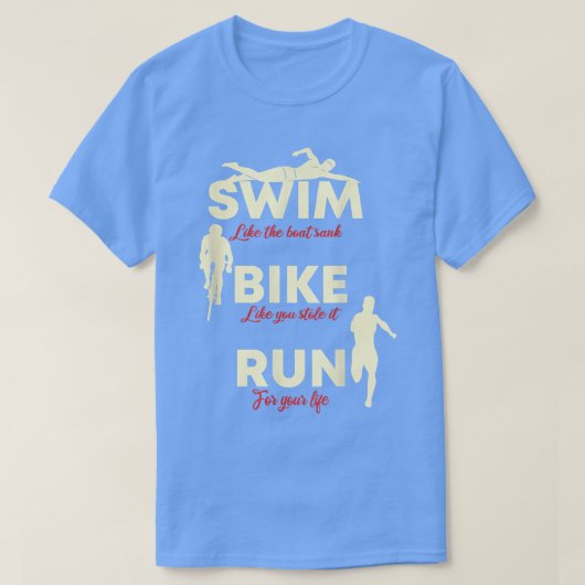 Triathlon Swimming Cycling Running 1369 Tシャツ (デザイン正面)