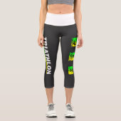 Triathlon Transcendence：水泳、バイク、成功走 カプリレギンス (正面)