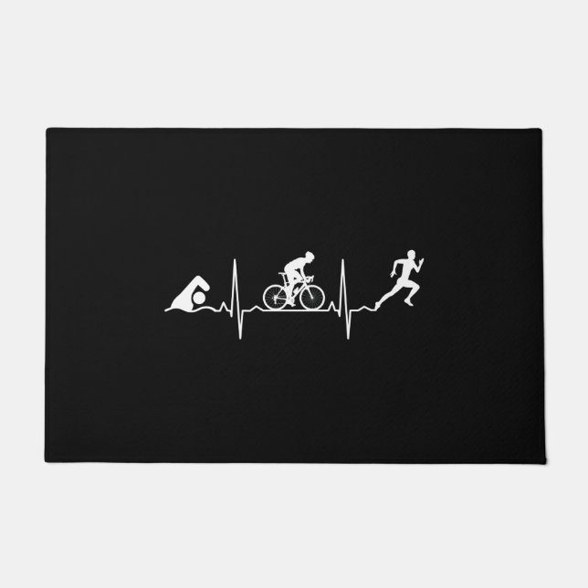 Triathlon - Triathlon Heartbeat ドアマット (正面)