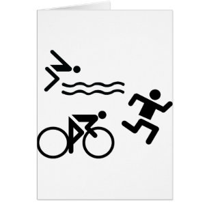 Triatholon -水泳のサイクリングを走ること