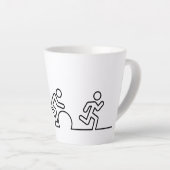 Triatlon. Zwemmen, wielrennen en hardlopen. カフェラテマグ (右アングル)