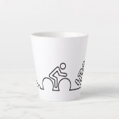 Triatlon. Zwemmen, wielrennen en hardlopen. カフェラテマグ (正面)