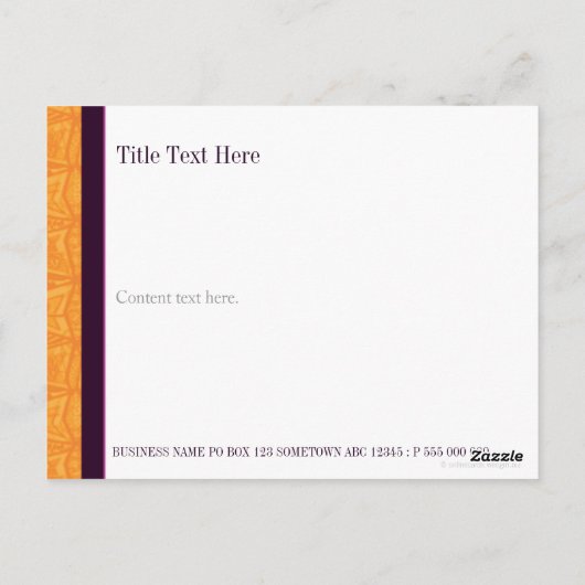 Tribal :02写真テンプレート用はがき ポストカード (裏面)