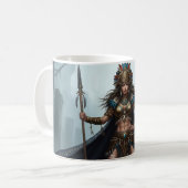 Tribal Amazon Queen Mug – Ancient Warrior Fantasy  コーヒーマグカップ (正面左)
