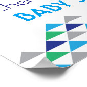 Tribal & Arrow男の赤ちゃんシャワーウェルカムポスター ポスター (角)