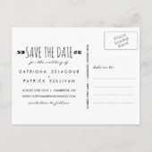 TRIBAL ARROWS PATTERN PHOTO日付はがきを保存 案内ポストカード (裏面)