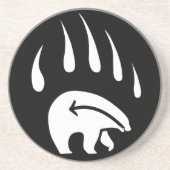 Tribal Bear Art Coasters Bear Claw Drink Coaster コースター (正面)