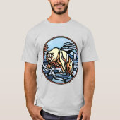 Tribal Bear Art Jersey Polar Bear Men's Shirt Tシャツ (正面)