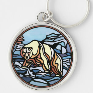 Tribal Bear Art Key Chain First Nations Bear Gifts キーホルダー