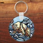 Tribal Bear Art Key Chain First Nations Bear Gives キーホルダー (正面)