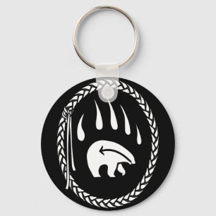 Tribal Bear Art Key Chain First Nations Bear Gives キーホルダー