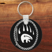Tribal Bear Art Key Chain First Nations Bear Gives キーホルダー (正面)