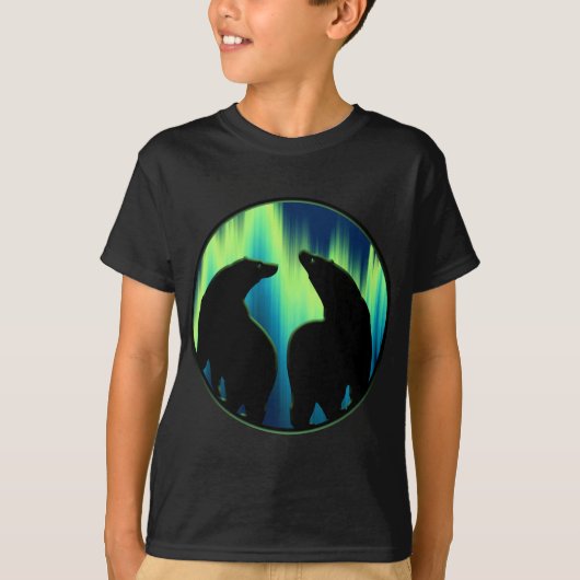 Tribal Bear Art Kid's Shirt Polar Bear Kid Tシャツ (正面)