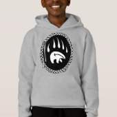 Tribal Bear Art Kid's Sweatshirt Bear Clawシャツ (正面)