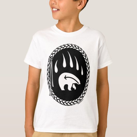 Tribal Bear Art Kids T-shirt Bear Claw Kids Tees Tシャツ (正面)