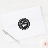Tribal Bear Art Stickers First Nations Bear Gives ラウンドシール (封筒)