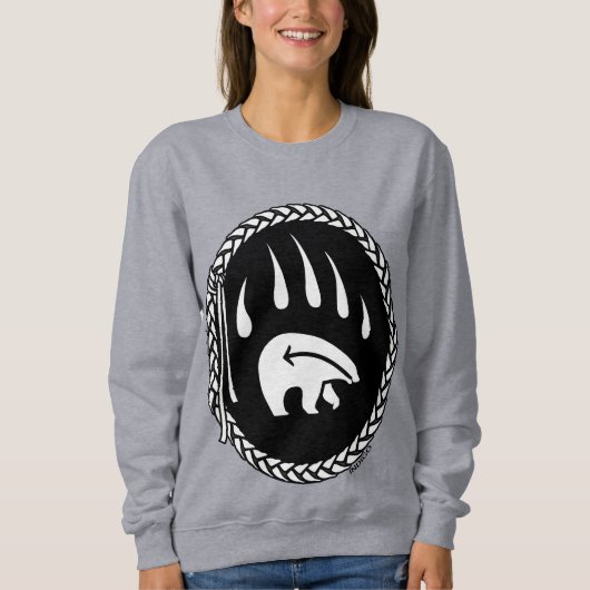 Tribal Bear Art Sweatshirt Bear Claw Sweatshirts スウェットシャツ (正面)