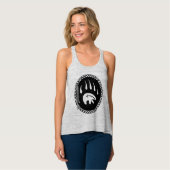 Tribal Bear Art Tank Top Bearクローレディースシャツ タンクトップ (正面フル)