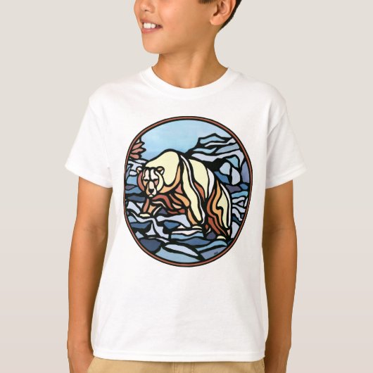 Tribal Bear Kids TシャツPolar Bear Kids Shirts Tシャツ (正面)