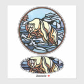 Tribal Bear Stickers Polar Bear Metis Artデカール シール (シート)