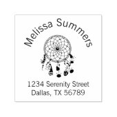 Tribal Bohoドリームキャッチャーのアーチアドレス セルフインキングスタンプ (デザイン)