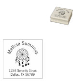 Tribal Bohoドリームキャッチャーのアーチアドレス ラバースタンプ (押印)