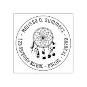 Tribal Bohoドリームキャッチャーのラウンドアドレス3 ラバースタンプ (インプリント)