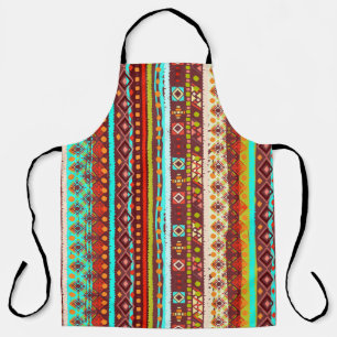 Tribal Boho Art:シームレスな背景テクスチャ エプロン