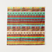 Tribal Boho Art:シームレスな背景テクスチャ タペストリー (正面(横))