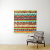 Tribal Boho Art:シームレスな背景テクスチャ タペストリー (インサイチュ(横))