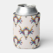 Tribal Bullスカル: Bohoシームレス 缶クーラー (缶正面)