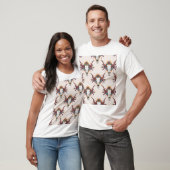 Tribal Bullスカル: Bohoシームレス Tシャツ (ユニセックス)