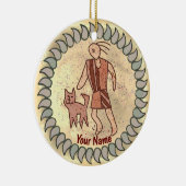 Tribal Cat Person ornament セラミックオーナメント (右)